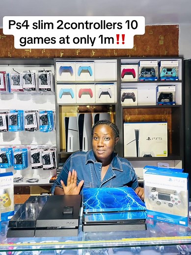 PS4 Slim Bundle with 2 Controllers and 10 Games at Affordable Price