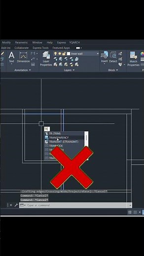 Stop Using TR! Use TX Command Instead 👀 | AutoCAD Trick #autocadshorts #draftingtips #trcommand