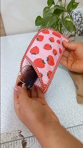 “Watch Me Sew This Cute Glasses Case! 👓 (Full Tutorial on My Channel)”#diy #sewingtutorial