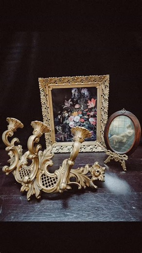 Candle in the Attic on Instagram: "More lovelies for my shop! Vintage Syroco triple candle wall sconce $45.00 plus shipping Antique oval framed print "A Woman Sitting by the Window-Evening Thou Bringest All" $19.00 plus shipping Vintage ornate frame w/ "The Overturned Bouquet" $24.00 plus shipping Come by booth CIA @engelbergantiks or DM me for purchase. #Antique #vintage #syroco #engelbergantiks #smallbusiness"