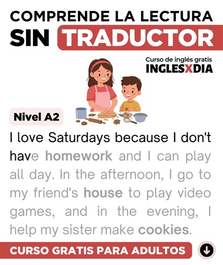 🥰 Lectura corta en inglés para principiantes | InglesXdia - Inglés Diario