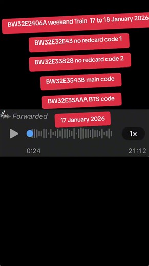 Weekend Train Schedule January 17-18, 2026