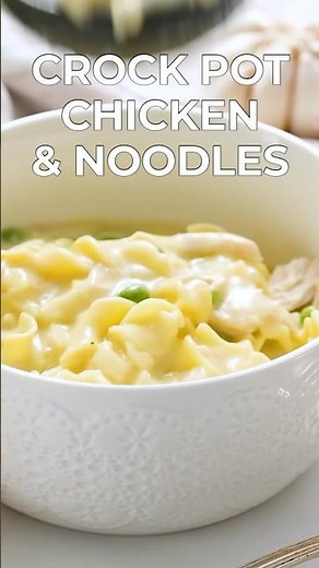 Crock Pot Chicken and Noodles #recipe #recipes #crockpot