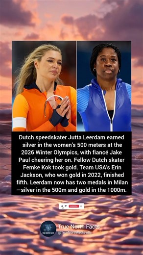 Jutta Leerdam Wins Silver! 🥈 Jake Paul Cheers Her On! #Shorts