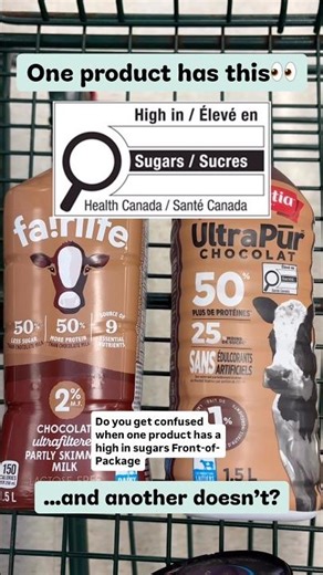 One product has a “high in sugars” symbol… and another doesn’t? 👀