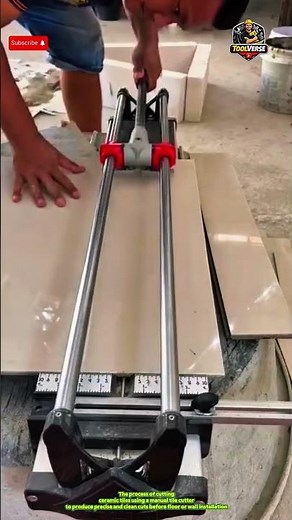 Precise Tile Cutting Technique Using a Manual Tile Cutter – Clean Results! #constructiontools