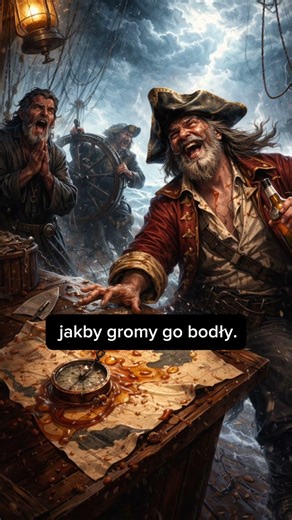 ⚓ Sternik alarmuje, bosman się modli, a kapitan tańczy z butelką rumu…