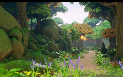 UE4地编教程 场景搭建速攻 风格化森林 Stylized Forest