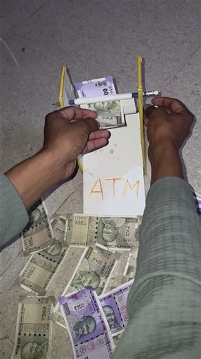 built a mini money making atm using only cardboard - wacth What comes out!#shorts #usashorts