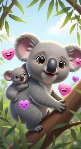 🐨 “Koala, the Adorable Sleepyhead #youtubekidschannel #foryourpage #usashorts #SleepyKoala