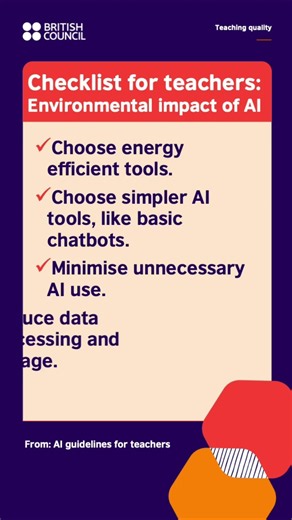 Reduce the environmental impact of AI #teachingcommunity #teachingenglish #education #elt