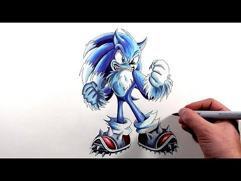 Drawing Sonic The Werehog - Sonic Unleashed