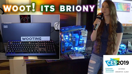Wooting at CES 2019 - Briony with new keyboards and software!