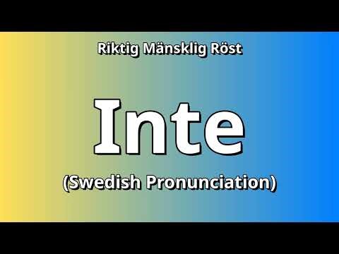 👉 How To Say: Inte - Swedish Pronunciation
