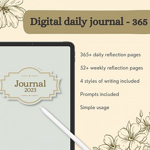 365 Days | Simple Daily Digital Journal | Simple Style | Minimalist - Etsy Australia