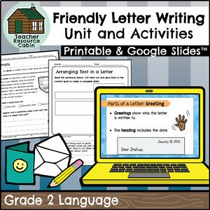 Grade 2 Friendly Letter Writing Unit (Printable   Google Slides™)