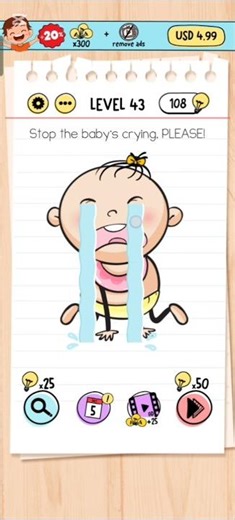 Stop the baby crying, Please|Brain test level 43