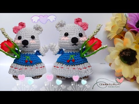💝 Crochet Bear Keychain Tutorial ‼️ How to Crochet Bear Amigurumi ‼️ Crochet Bear With Bow