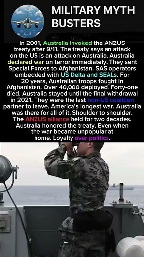 Australia Went to War for the US (ANZUS After 9/11)