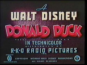 Donald's snow fight with the original title cards