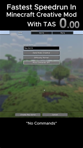 Fastest Minecraft Speedrun... in Creative Mode 😎🔥#minecraft #speedrun #gaming