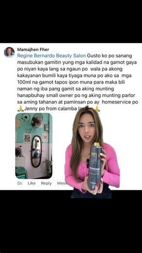 Congrats kay madam JENNY Mamajhen Fher dahil siya ang maswerteng mabigyan ng CYSTEINE STRAIGHT TREATMENT 👏👏👏 | Regine Bernardo Beauty Salon