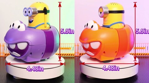 YOLOPARK Minions 2 Pack Remote Control Car,Despicable Me RC Bumper Cars with Light & Sound Effect,360° Rotating Minion Figure Bump and Eject Toys,Christmas Birthday Gifts for Ages 3+ Year Old