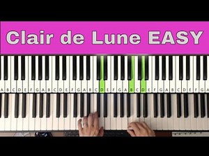 How to Play Clair de Lune for Beginners | Easy Version