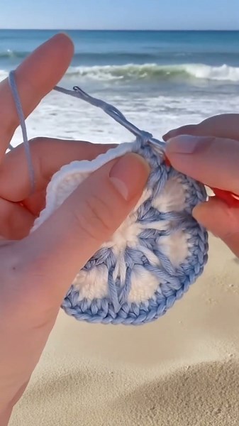 Crochet a Snowflake Mandala by the Sea ❄️🌊 | Relaxing DIY Inspiration