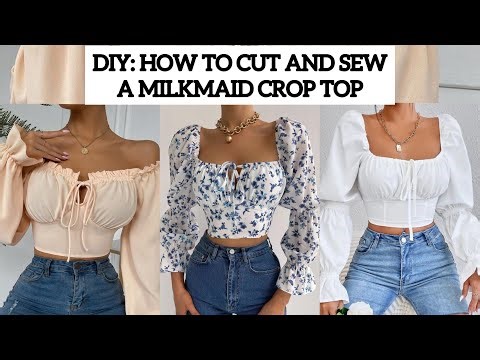 How to Cut and Sew a Milkmaid Bustier Crop Top / Sewing Tutorial video