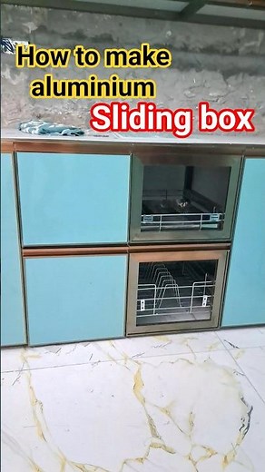 how to make aluminium sliding box #youtubeshorts #wardrop #kitchen #kitchencabinet #youtubevloggers