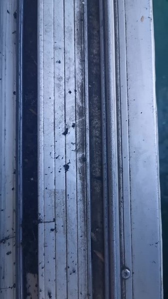 Dust and Mould removal from tracks😷 #cleaningtiktok #nccleaningillawarra #southcoastcleaning #trackcleaning #mouldremoval