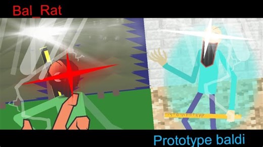 Bal_rat vs prototype baldi （baldi horror mod vs baldi horror mod）sticknodes