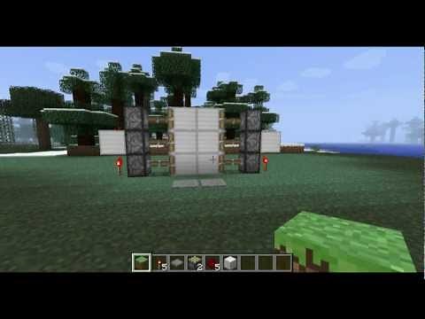 Minecraft Tutorial: 2x3 Compact Redstone Door -HD-