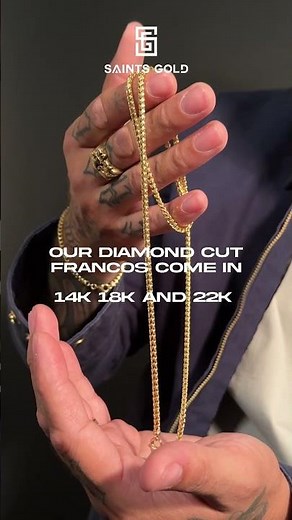Solid Gold Diamond cut Franco Made in Italy #italiangold #jewelry
