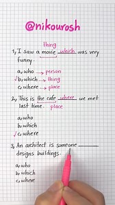 17K views · 1K reactions | Relative Clauses #reels | Nikourosh Nikourosh | Facebook