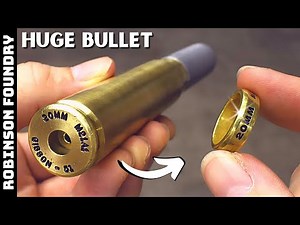 Turning a huge bullet shell into a RING - 20mm cannon shell