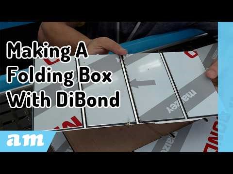 ACM DiBond Cutting on EasyRoute CNC Router Into Folding Box - Better Way To Do It!