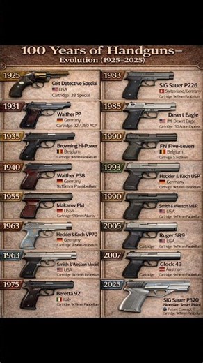 Evolution of Pistols & Revolvers #trending #shorts