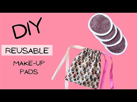 DIY: REUSABLE Make-up removable pads/ With carrying bag