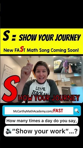 S = SHOW YOUR JOURNEY ✏️ #TakingOnTheFAST Math Test FULL Song 🎵 Coming Tomorrow!