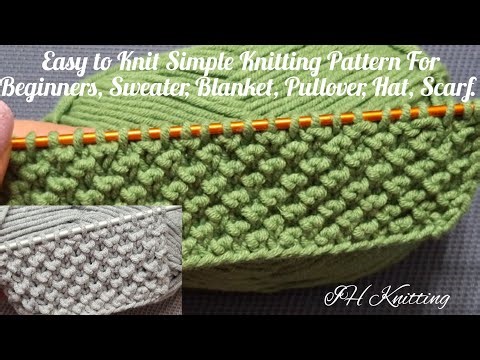 💚Easy to Knit. Simple Knitting Pattern for Sweaters, Cardigan, Pullover, Hat, Dress,Beginners,Scarf