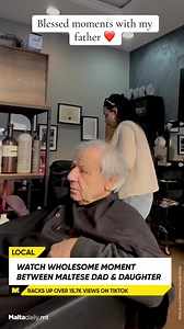 A recent TikTok uploaded by local hairdresser and makeup artist, Marlene Vassallo, displaying a wholesome moment between her and her father is currently going viral. 🟡Read: https://maltadaily.mt/watch-wholesome-moment-between-maltese-dad-daughter/ #MaltaDaily | Malta Daily