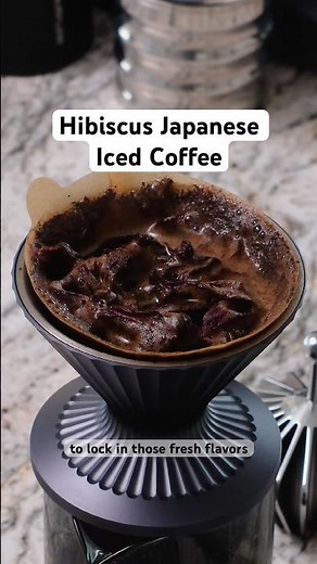 Hibiscus Japanese Iced Coffee, Bright, Floral, & So Refreshing - Best Recipe for Summer #IcedCoffee