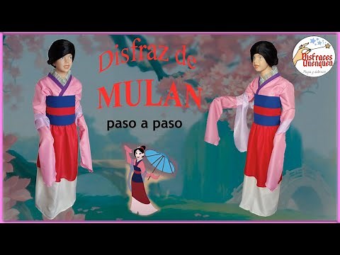 DIY. Disfraz de MULAN ❤️ fácil para niña paso a paso. Como hacer traje de Mulan casero.