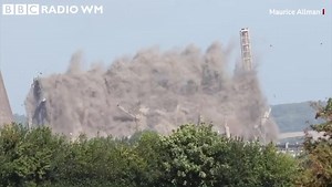 Another demolition took place today at the Rugeley Power Station site in Staffordshire. | BBC Wolverhampton & Black Country