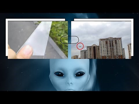 UFO can be seen through a special fragment of glass