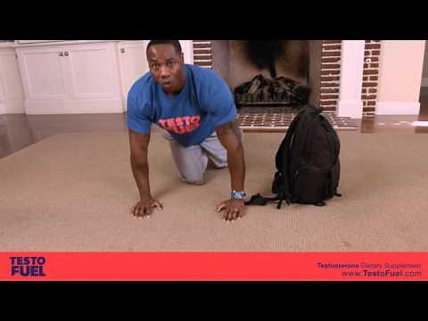 Weighted backpack training home workout for boosting testosterone