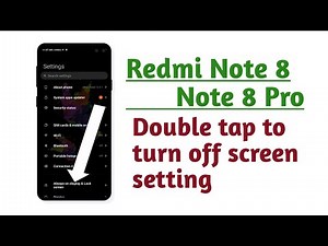 Redmi Note 8 , Note 8 Pro , Double tap to turn off screen setting tips and tricks