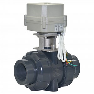 [Hot Item] 2 Way Mini 1 1/2′ ′ Inch Motorized PVC Valve Electric Actuator Water Ball Valve